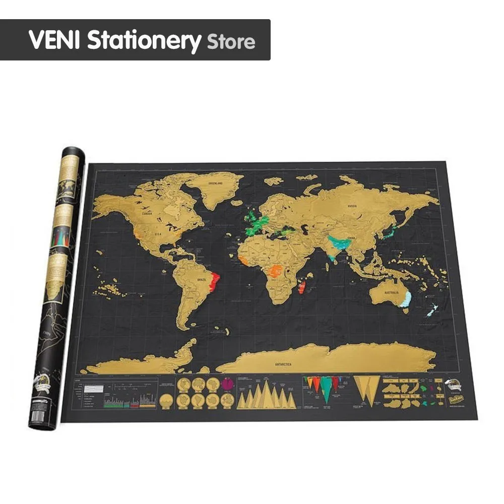 Luxury can erase black map world map best decoration home decoration wall poster stickers
Luxury can erase black map world map best decoration home decoration wall poster stickers