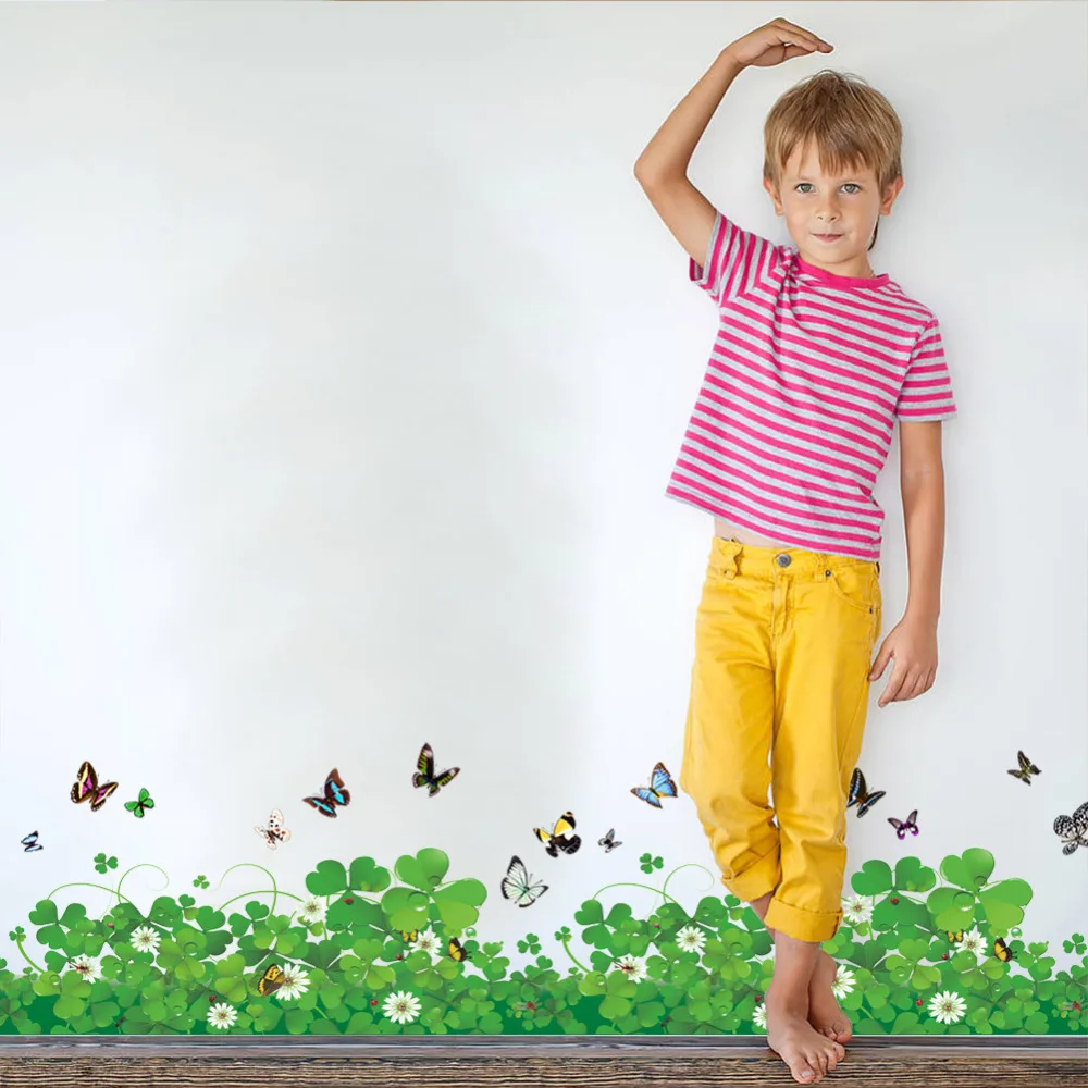 newest green fresh Clover Skirting Line butterfly flora DIY home decal wall sticker removable kitchen stairs decals mural art
newest green fresh Clover Skirting Line butterfly flora DIY home decal wall sticker removable kitchen stairs decals mural art