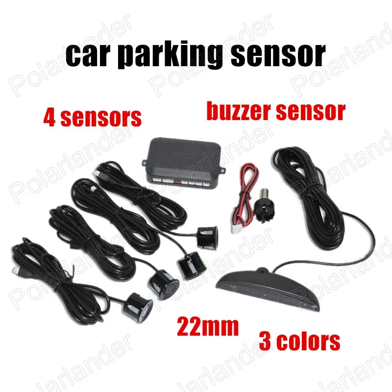New 4 Sensors 3 colors 22mm Car Parking Sensor Monitor Reverse Radar Detector System Display sound alarm indicator
New 4 Sensors 3 colors 22mm Car Parking Sensor Monitor Reverse Radar Detector System Display sound alarm indicator