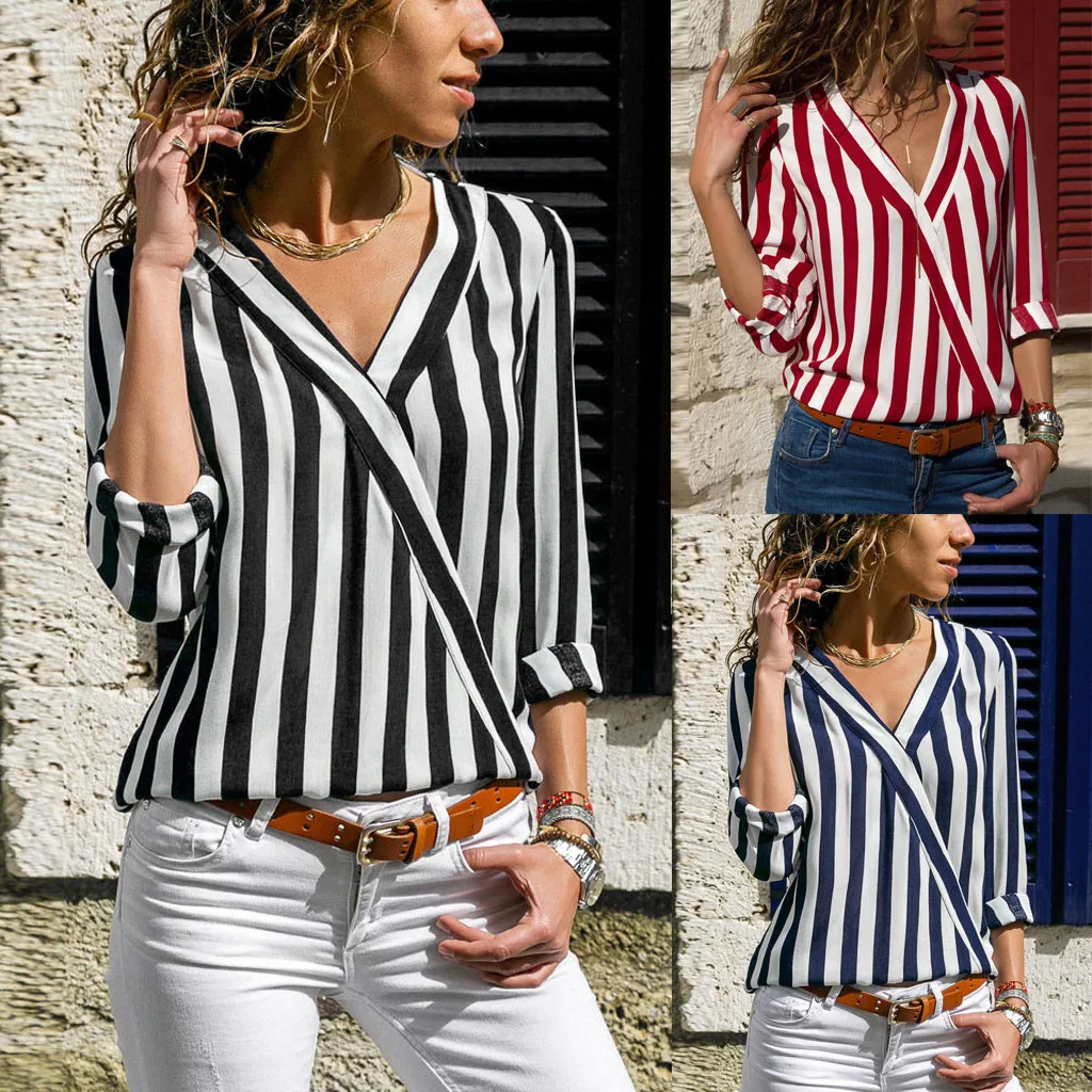 Women Ladies Striped Long Sleeve Irregular Work Office Blouse Top Tee Shirt 2019 New Drop Shipping
Women Ladies Striped Long Sleeve Irregular Work Office Blouse Top Tee Shirt 2019 New Drop Shipping