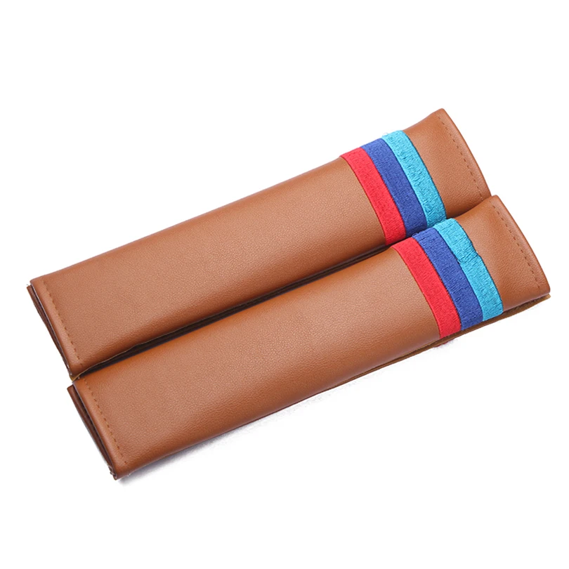 Racing 3 colors stripe edition emblem brown leather seat belt cover shoulder pad Car accessories for BMW Mercedes benz audi
Racing 3 colors stripe edition emblem brown leather seat belt cover shoulder pad Car accessories for BMW Mercedes benz audi
