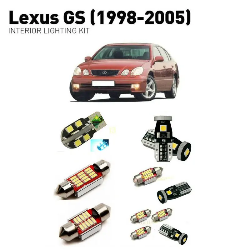 

Led interior lights For Lexus gs 1998-2005 17pc Led Lights For Cars lighting kit automotive bulbs Canbus