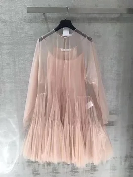 high quality handmade runway Tree branch mesh perspective real silk lining mini dress long sleeve princess pink dresses y341
high quality handmade runway Tree branch mesh perspective real silk lining mini dress long sleeve princess pink dresses y341