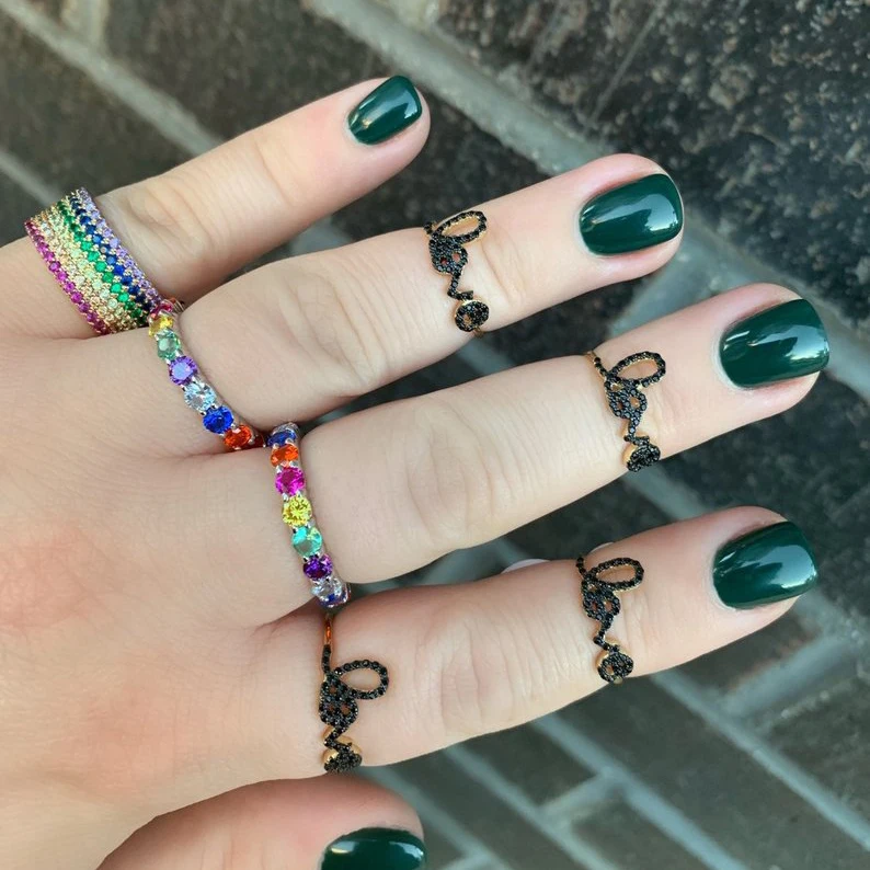 New rainbow rings coloful cz eternity band for engagment wedding gifts gorgeous fashion women lady romantic love finger jewelry
New rainbow rings coloful cz eternity band for engagment wedding gifts gorgeous fashion women lady romantic love finger jewelry