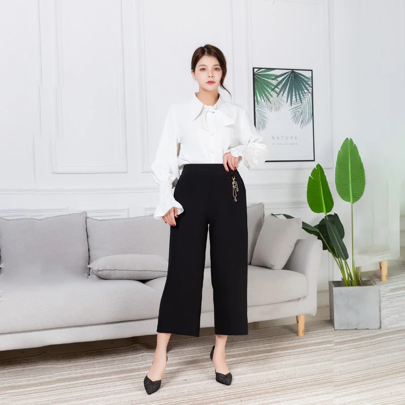 Women New Summer Wide Leg Pants Casual Loose High Elastic Waist Pants Casual OL Big Size Pants Trousers For Women L-4XL
Women New Summer Wide Leg Pants Casual Loose High Elastic Waist Pants Casual OL Big Size Pants Trousers For Women L-4XL