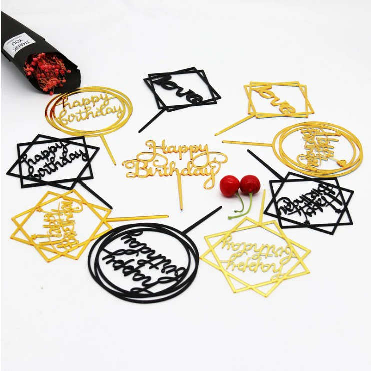 1pcs Acrylic Round Square Happy Birthday Cake Topper wedding birthday party Dessert cake Decoration supplies cake flags
1pcs Acrylic Round Square Happy Birthday Cake Topper wedding birthday party Dessert cake Decoration supplies cake flags