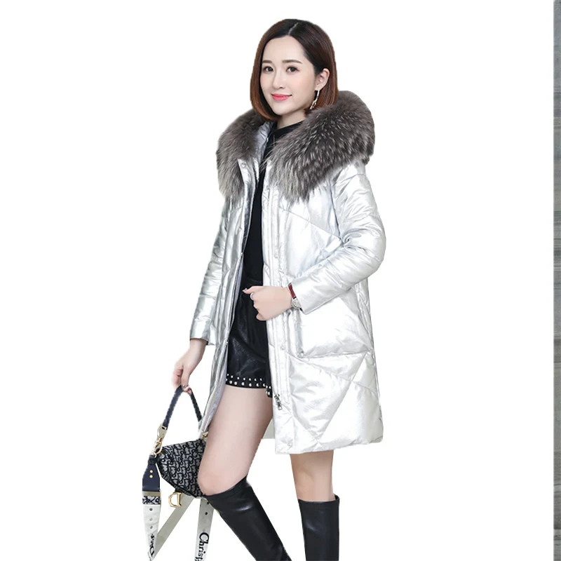 Large Size Genuine Leather Down Jacket Women Medium Long Sheep Leather Coat 2019 Winter New Loose Leather Outerwear Female FC21
Large Size Genuine Leather Down Jacket Women Medium Long Sheep Leather Coat 2019 Winter New Loose Leather Outerwear Female FC21