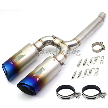 For Yamaha FZ6N FZ6S FZ6 S2 FAZER Exhaust System Slip On Link Middle Tube with 2PCS AR Austin Racing Exhaust Pipe Muffler escape
For Yamaha FZ6N FZ6S FZ6 S2 FAZER Exhaust System Slip On Link Middle Tube with 2PCS AR Austin Racing Exhaust Pipe Muffler escape