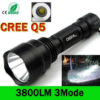 LED Flashlight 3800 lumens C8 Q5 LED Torch Q5 Led Hunting Torch 3Mode Camping Lantern Nitecore Waterproof For 1x18650
LED Flashlight 3800 lumens C8 Q5 LED Torch Q5 Led Hunting Torch 3Mode Camping Lantern Nitecore Waterproof For 1x18650