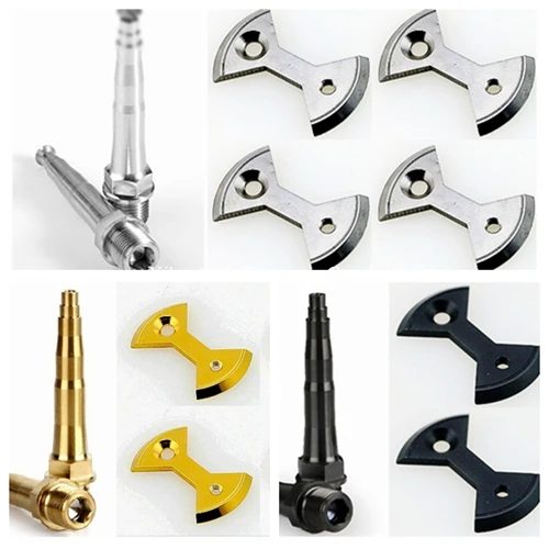 Titanium TC4 Bicycle Pedal Replacement Reinforce Bowtie Plate 4pcs +81.5mm Spindle for Bike Pedals Speedplay Zero / Light Action
Titanium TC4 Bicycle Pedal Replacement Reinforce Bowtie Plate 4pcs +81.5mm Spindle for Bike Pedals Speedplay Zero / Light Action