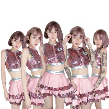 New Team Dance Nightclub DJ Female Singer Bar Costumes Cheerleading Sequins Jazz Lead Dance Performance
New Team Dance Nightclub DJ Female Singer Bar Costumes Cheerleading Sequins Jazz Lead Dance Performance