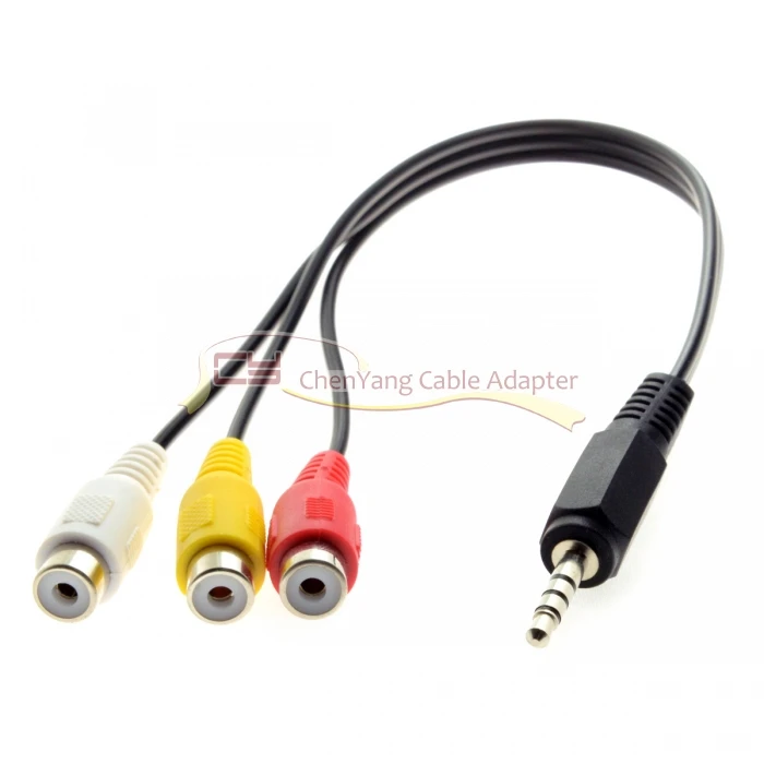3.5mm 1/8" Male Stereo Car AUX to 3 RCA AV Female Cord Audio Video Composite Cable 20cm
3.5mm 1/8" Male Stereo Car AUX to 3 RCA AV Female Cord Audio Video Composite Cable 20cm