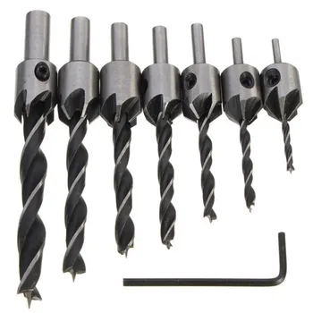 7 pcs 5 Flute Countersink Drill Bit HSS Drill Bit Reamer Set For Woodworking Chamfer 3-10mm with L-wrench
7 pcs 5 Flute Countersink Drill Bit HSS Drill Bit Reamer Set For Woodworking Chamfer 3-10mm with L-wrench