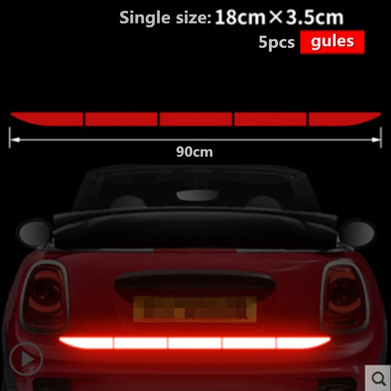5X Car Reflective Stickers Warning Decals Car Tail Bar Bumper Sticker for SsangYong Actyon Turismo Rodius Rexton Korando styling
5X Car Reflective Stickers Warning Decals Car Tail Bar Bumper Sticker for SsangYong Actyon Turismo Rodius Rexton Korando styling