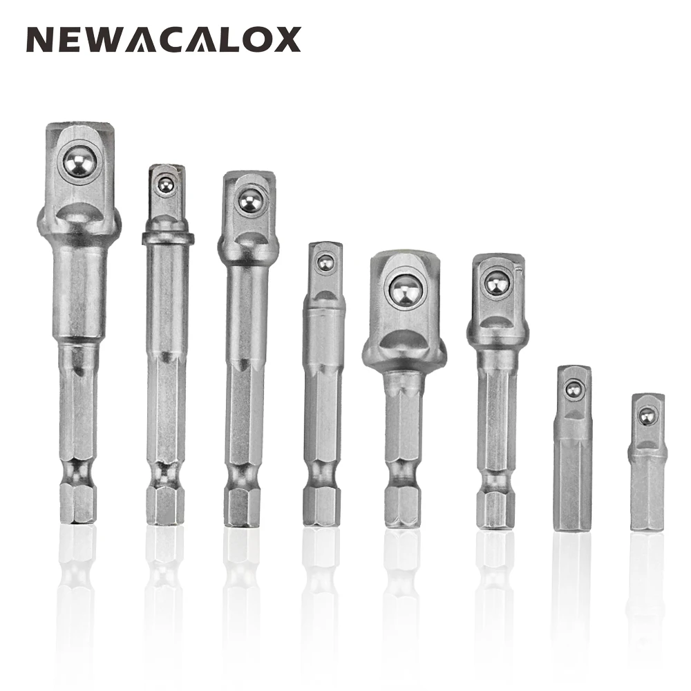NEWACALOX 8pcs/set 1/4" 3/8" 1/2" Socket Bits Adapter Set 1/4" Hex Nut Driver Power Shank Connecting Rod Head Extension Bar
NEWACALOX 8pcs/set 1/4" 3/8" 1/2" Socket Bits Adapter Set 1/4" Hex Nut Driver Power Shank Connecting Rod Head Extension Bar