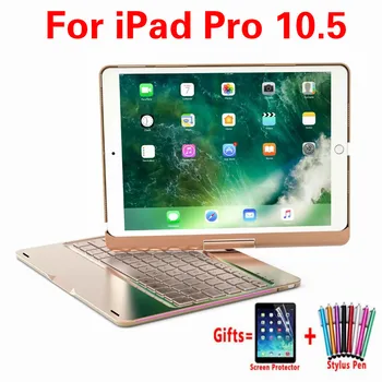 Bluetooth Wireless Keyboard case For iPad Pro 10.5 A1701 A1709 Backlit Aluminum 360 Degree Rotate Case For Pro 10.5 + Pen + Flim
Bluetooth Wireless Keyboard case For iPad Pro 10.5 A1701 A1709 Backlit Aluminum 360 Degree Rotate Case For Pro 10.5 + Pen + Flim