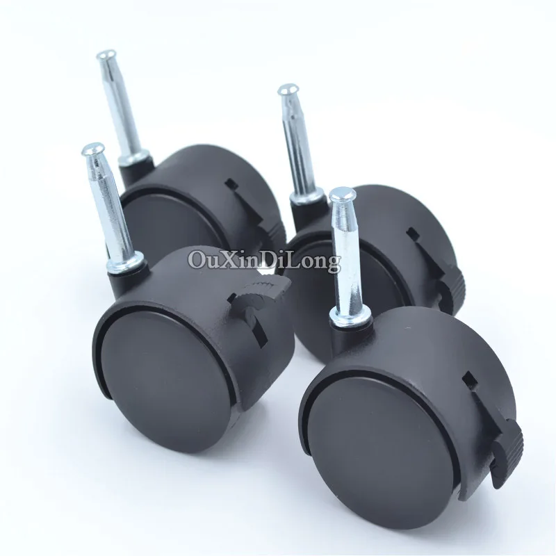 Image 4PCS Lot Universal Rotation Casters Wheels With Brake for Office Chairs Child Baby Bed Carts Trolley Furniture Casters Wheels