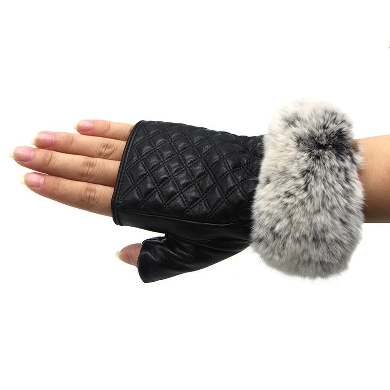 JKP women's leather sheepskin half finger gloves autumn and winter women's fashion rabbit fur gloves 2018 new discount ST18-07
JKP women's leather sheepskin half finger gloves autumn and winter women's fashion rabbit fur gloves 2018 new discount ST18-07