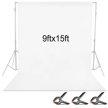 Neewer 9 x 15 feet/2.8 x 4.6 meters Fabric Photography Backdrop Background Screen with 3 Clamps for Photo Video Studio Shooting
Neewer 9 x 15 feet/2.8 x 4.6 meters Fabric Photography Backdrop Background Screen with 3 Clamps for Photo Video Studio Shooting