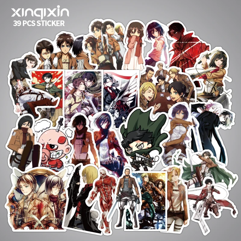 39PCS Attack on Titan Sticker Anime Icon Animal Stickers Gifts for Children to Laptop Suitcas Bicycle Car DIY PVC Stickers
39PCS Attack on Titan Sticker Anime Icon Animal Stickers Gifts for Children to Laptop Suitcas Bicycle Car DIY PVC Stickers