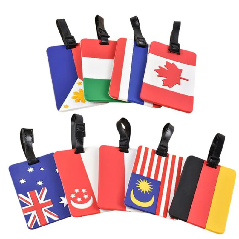 National Flag Tags for Suitcase 2018 New Fashion Baggage Tag PVC Travel Accessories Portable Travel Label Bag Adress ID Holder
National Flag Tags for Suitcase 2018 New Fashion Baggage Tag PVC Travel Accessories Portable Travel Label Bag Adress ID Holder
