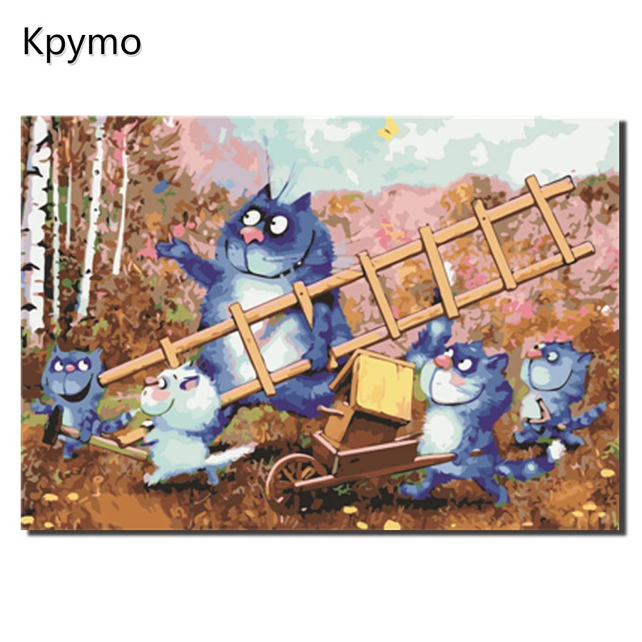 Picture Modern Framed Pictures Painting By Numbers DIY Oil Painting On Canvas Home Decor Of Blue Cat Color Numbers Gift VA-0086
Picture Modern Framed Pictures Painting By Numbers DIY Oil Painting On Canvas Home Decor Of Blue Cat Color Numbers Gift VA-0086