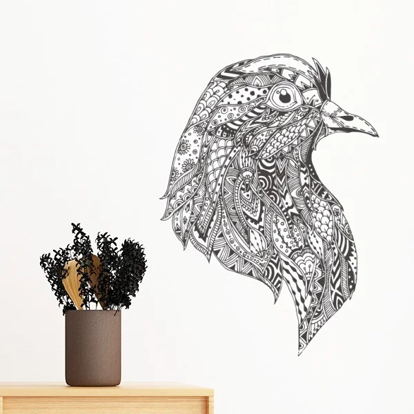 Bird Paint Black Fierce Removable Wall Sticker Art Decals Mural DIY Wallpaper for Room Decal | Дом и сад
