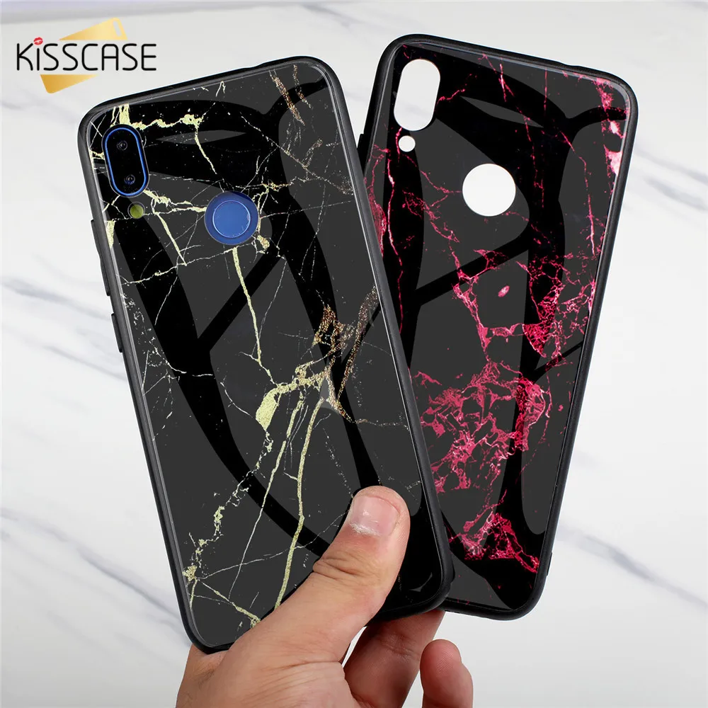 KISSCASE Gradient Marble Case For Xiaomi Redmi Note 5A Pocophone F1 Mi A1 Fashion Glass 8 Se Pro 5S Funda |
