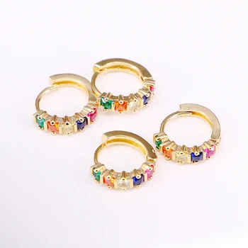 6Pairs, Fashion Crystal Rainbow Hoop Micro Pave CZ Gold Color Circle shaped Zirconia Multi Colorful CZ Earrings For Women Girls
6Pairs, Fashion Crystal Rainbow Hoop Micro Pave CZ Gold Color Circle shaped Zirconia Multi Colorful CZ Earrings For Women Girls