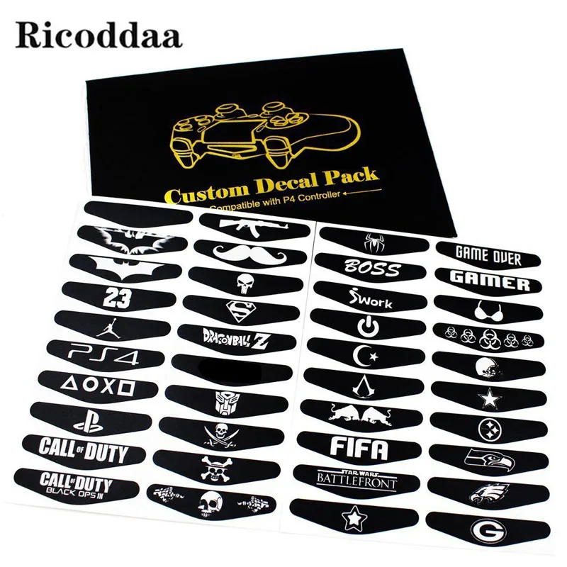 For PS4 Custom Game Light Bar Vinyl Stickers Decal Led Lightbar Film For Sony PS4 Playstation 4 Gamepad Controller 40PCS
For PS4 Custom Game Light Bar Vinyl Stickers Decal Led Lightbar Film For Sony PS4 Playstation 4 Gamepad Controller 40PCS