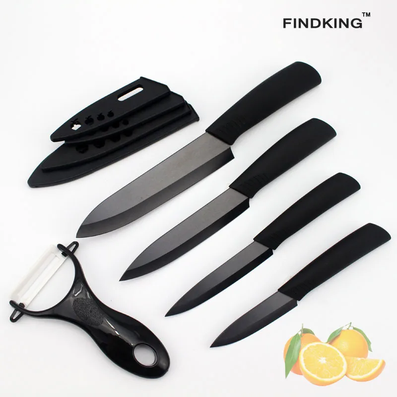 Findking Top High Quality Kitchen Chef Knife Cooking Tools Black Blade Ceramic Knife Set Kit 3''4'5'6 Inch+Peeler+Cover
Findking Top High Quality Kitchen Chef Knife Cooking Tools Black Blade Ceramic Knife Set Kit 3''4'5'6 Inch+Peeler+Cover