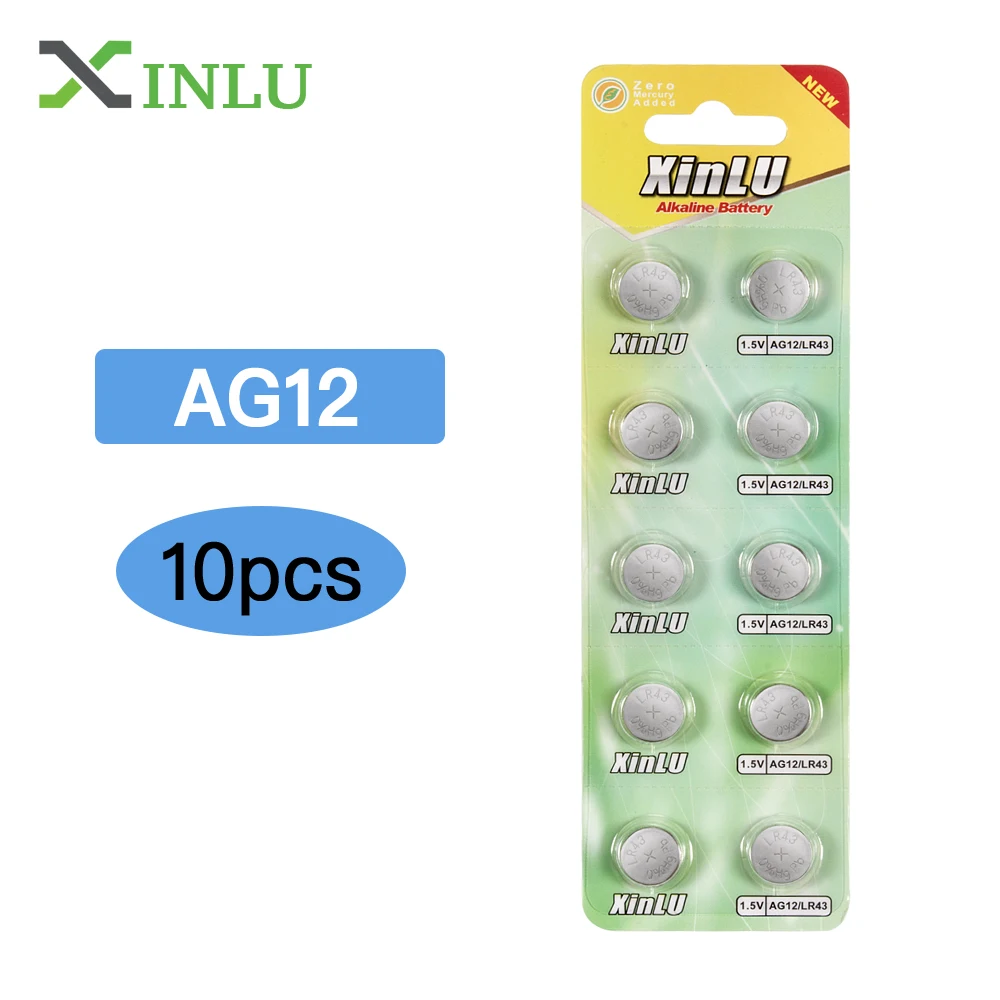 10pcs AG12 LR43 SR43 260 386 1.5V Alkaline battery Watch Coin Button cell Battery ,XINLU Battery
10pcs AG12 LR43 SR43 260 386 1.5V Alkaline battery Watch Coin Button cell Battery ,XINLU Battery