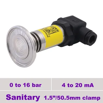gauge pressure 16 bar, range 0 to 1.6 mpa, sanitary pressure transducer sensor 4 20 mA, 9 12 24 30VDC supply, 1.5" clamp fitting
gauge pressure 16 bar, range 0 to 1.6 mpa, sanitary pressure transducer sensor 4 20 mA, 9 12 24 30VDC supply, 1.5" clamp fitting