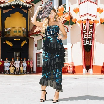 Seamyla 2020 New Fashion Women Runway Dress Sexy Strapless Floral Embroidery Celebrity Party Dresses Vestidos Summer Long Dress
Seamyla 2020 New Fashion Women Runway Dress Sexy Strapless Floral Embroidery Celebrity Party Dresses Vestidos Summer Long Dress