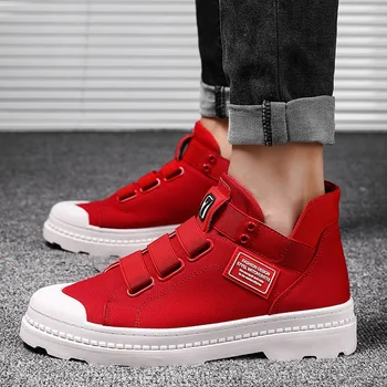 Men Skateboarding Shoes High Top Sneakers Sports Shoes Men Outdoor Breathable Walking Shoes red black Street Chaussure Homme
Men Skateboarding Shoes High Top Sneakers Sports Shoes Men Outdoor Breathable Walking Shoes red black Street Chaussure Homme