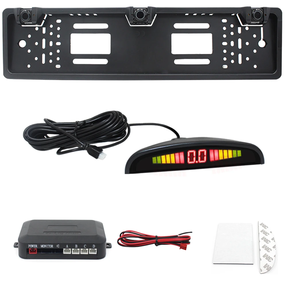 New Car Parktronic LED Parking Sensor Kit & 19mm Sensors European License Plate Frame Reverse Backup Radar Monitor Detector
New Car Parktronic LED Parking Sensor Kit & 19mm Sensors European License Plate Frame Reverse Backup Radar Monitor Detector