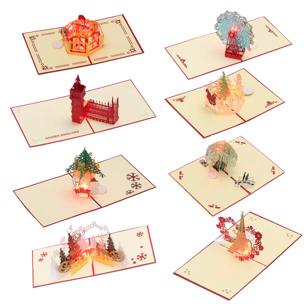 1PC 3D Music Paper Carving Lights Pop Up Postcard Birthday Christmas New Year Folding Kirigami Card for Wedding Greeting Cards
1PC 3D Music Paper Carving Lights Pop Up Postcard Birthday Christmas New Year Folding Kirigami Card for Wedding Greeting Cards