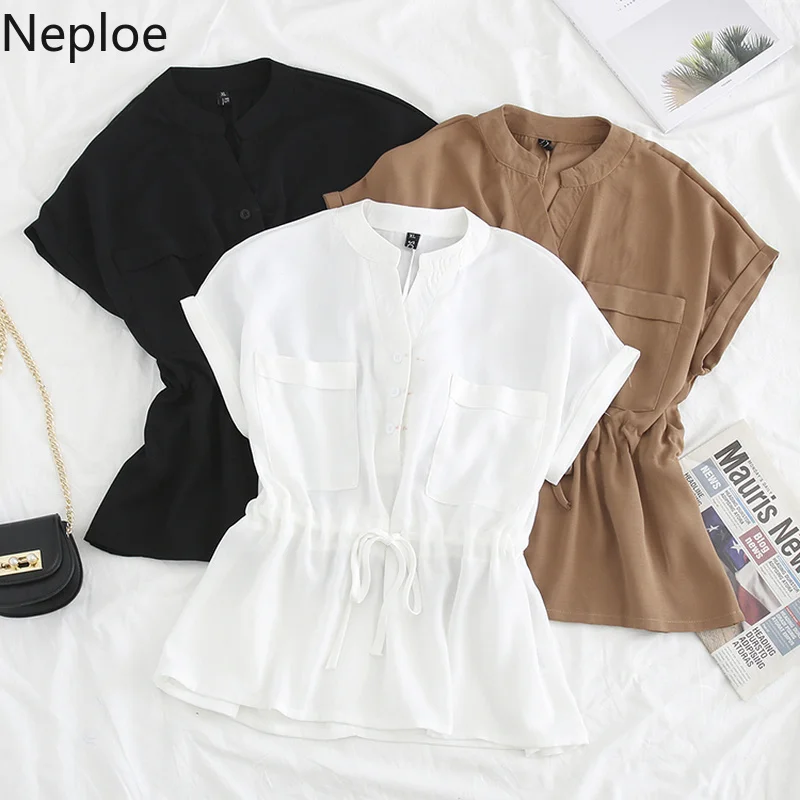 Neploe Drawstring Shirts Women Blouse V-Neck Pockets Blusas 2019 Spring Summer Solid Plus Size Tops Ladies Elegant Work Wear
Neploe Drawstring Shirts Women Blouse V-Neck Pockets Blusas 2019 Spring Summer Solid Plus Size Tops Ladies Elegant Work Wear