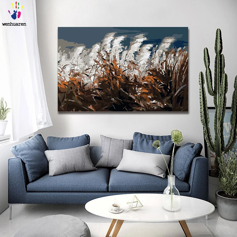 DIY Coloring paint modern landscape painting is a combination of number and toolkits with a size is 40x50
DIY Coloring paint modern landscape painting is a combination of number and toolkits with a size is 40x50