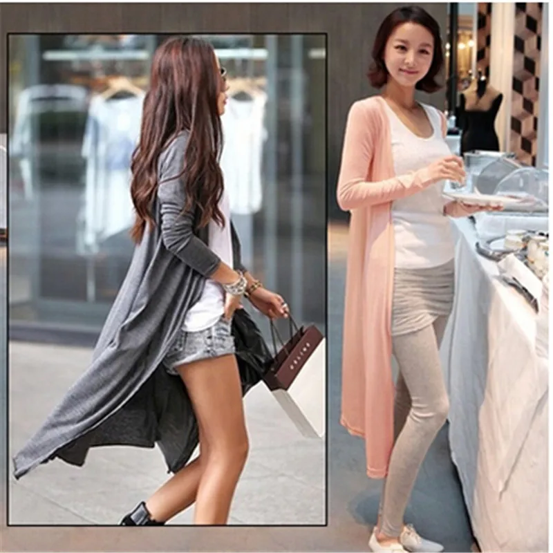 Fashion 2019 Spring Thin Kimono Long Cardigan 12 Colors Modal Femme Women Outerwear Cardigans Coats Black Gray Coat PZ1562
Fashion 2019 Spring Thin Kimono Long Cardigan 12 Colors Modal Femme Women Outerwear Cardigans Coats Black Gray Coat PZ1562