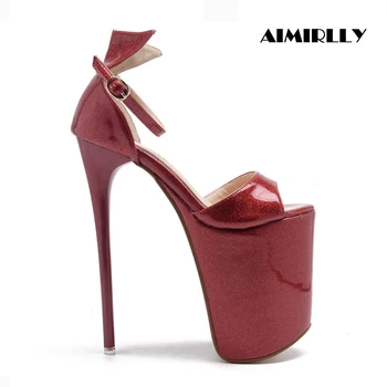 Aimirlly Women Shoes Peep Toe High Heels Platform Sandals Sky High Sexy Heels Buckle Strap Party Clubwear Shoes Red Black
Aimirlly Women Shoes Peep Toe High Heels Platform Sandals Sky High Sexy Heels Buckle Strap Party Clubwear Shoes Red Black