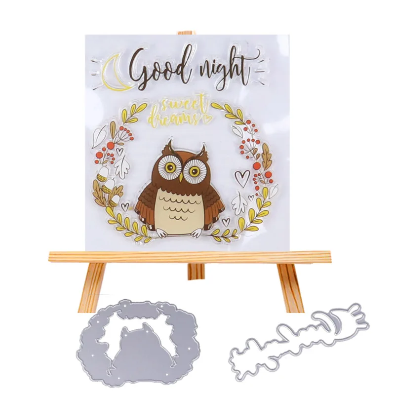 Owl Stamps and Dies Animal Metal Cutting Die Clear Rubber Stamp Stamp with dies set for DIY Scrapbooking card making Decoration
Owl Stamps and Dies Animal Metal Cutting Die Clear Rubber Stamp Stamp with dies set for DIY Scrapbooking card making Decoration