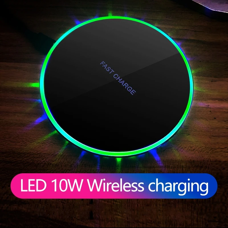 10W Wireless Charger Pad For Samsung Galaxy Note 10 9 8 S10 S9 S8 Plus Fast Wirless Charger For iPhone XS MAX Chargeur sans fil
10W Wireless Charger Pad For Samsung Galaxy Note 10 9 8 S10 S9 S8 Plus Fast Wirless Charger For iPhone XS MAX Chargeur sans fil