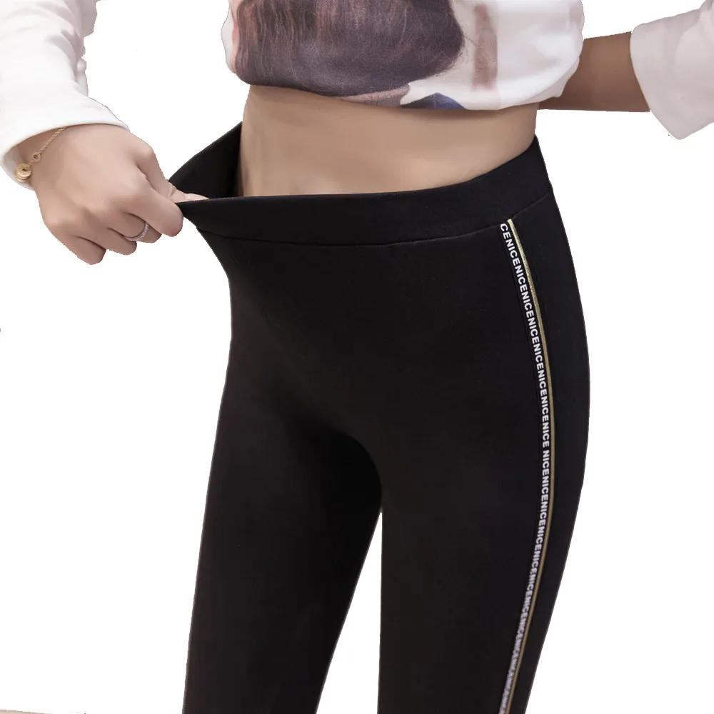 Plus Size S-5XL Slim Cotton Leggings Women Side Letter Webbing Stretch Fitness Leggings Pencil Pants Plump Female Clothing
Plus Size S-5XL Slim Cotton Leggings Women Side Letter Webbing Stretch Fitness Leggings Pencil Pants Plump Female Clothing