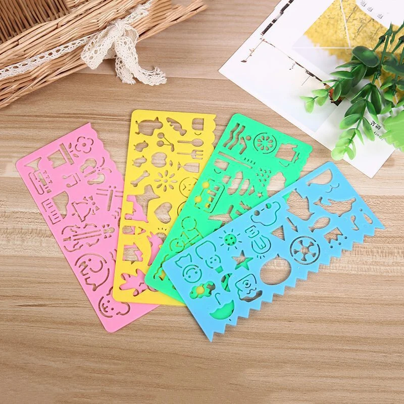 4pcs/lot Different color Cute Art Graphics Symbols Drawing Template Ruler Student Kids Drafting Stencil Ruler Stationery
4pcs/lot Different color Cute Art Graphics Symbols Drawing Template Ruler Student Kids Drafting Stencil Ruler Stationery