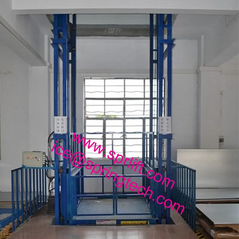 Guide rail hydraulic lift platform use for cargo lifting in warehouse made as requested
Guide rail hydraulic lift platform use for cargo lifting in warehouse made as requested
