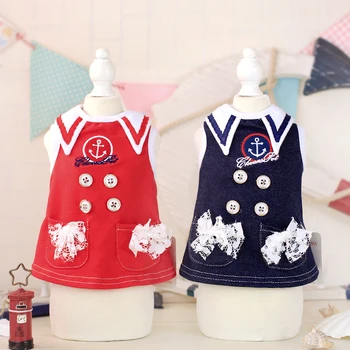 Royal Navy Casual Pet Female Dog Dress Pet Products Summer Spring 100% Cotton Clothing For Dogs Pet Puppy Cat Dog Clothes XS-XL
Royal Navy Casual Pet Female Dog Dress Pet Products Summer Spring 100% Cotton Clothing For Dogs Pet Puppy Cat Dog Clothes XS-XL