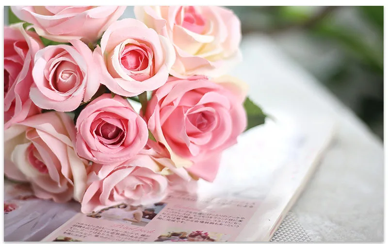 roses artificial flower bouquet wedding party decoration (26)