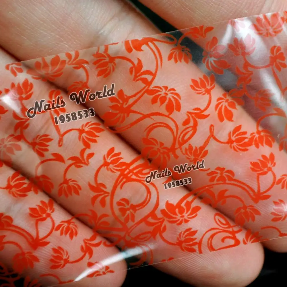 Orange Flowers Clear Background Fashion Pattern Decoration Nail Art Decals Art Transfer Foil In Jar S623
Orange Flowers Clear Background Fashion Pattern Decoration Nail Art Decals Art Transfer Foil In Jar S623