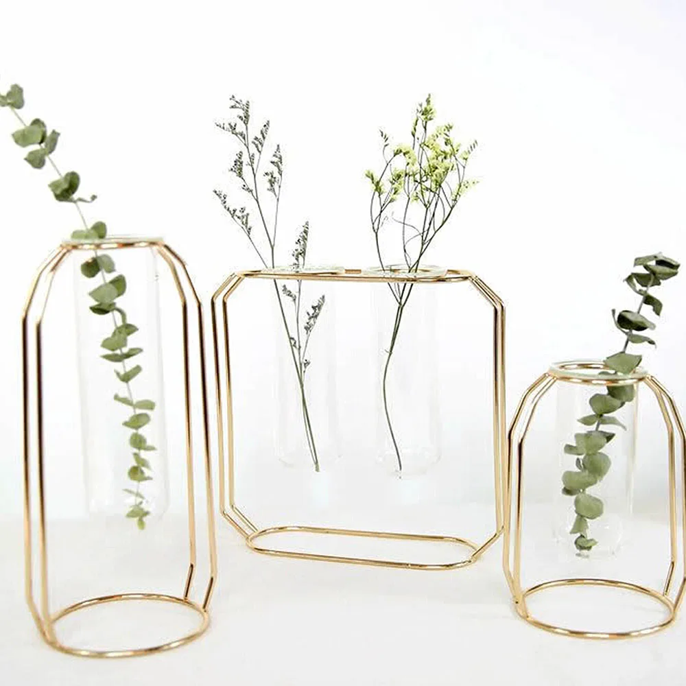 1Set Nordic Style Glass Iron Art Vase Rose Gold Geometric Shape Flowerpot Home Table Ornaments Wedding Decoration Accessories
1Set Nordic Style Glass Iron Art Vase Rose Gold Geometric Shape Flowerpot Home Table Ornaments Wedding Decoration Accessories